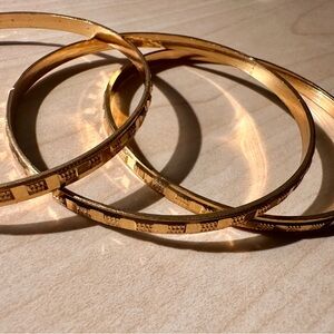 3 Metal Bangle Bracelets